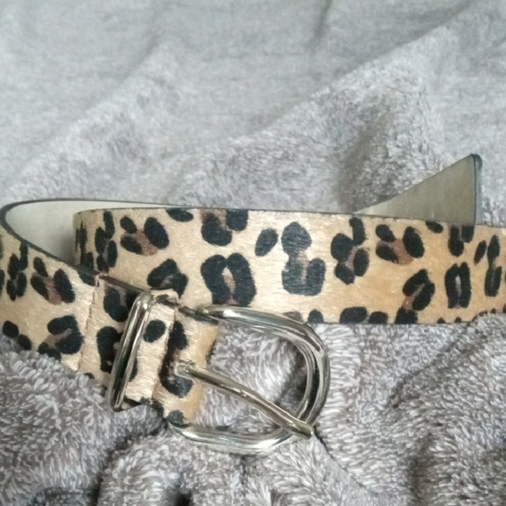 Target Faux Hair Leopard Belt XS